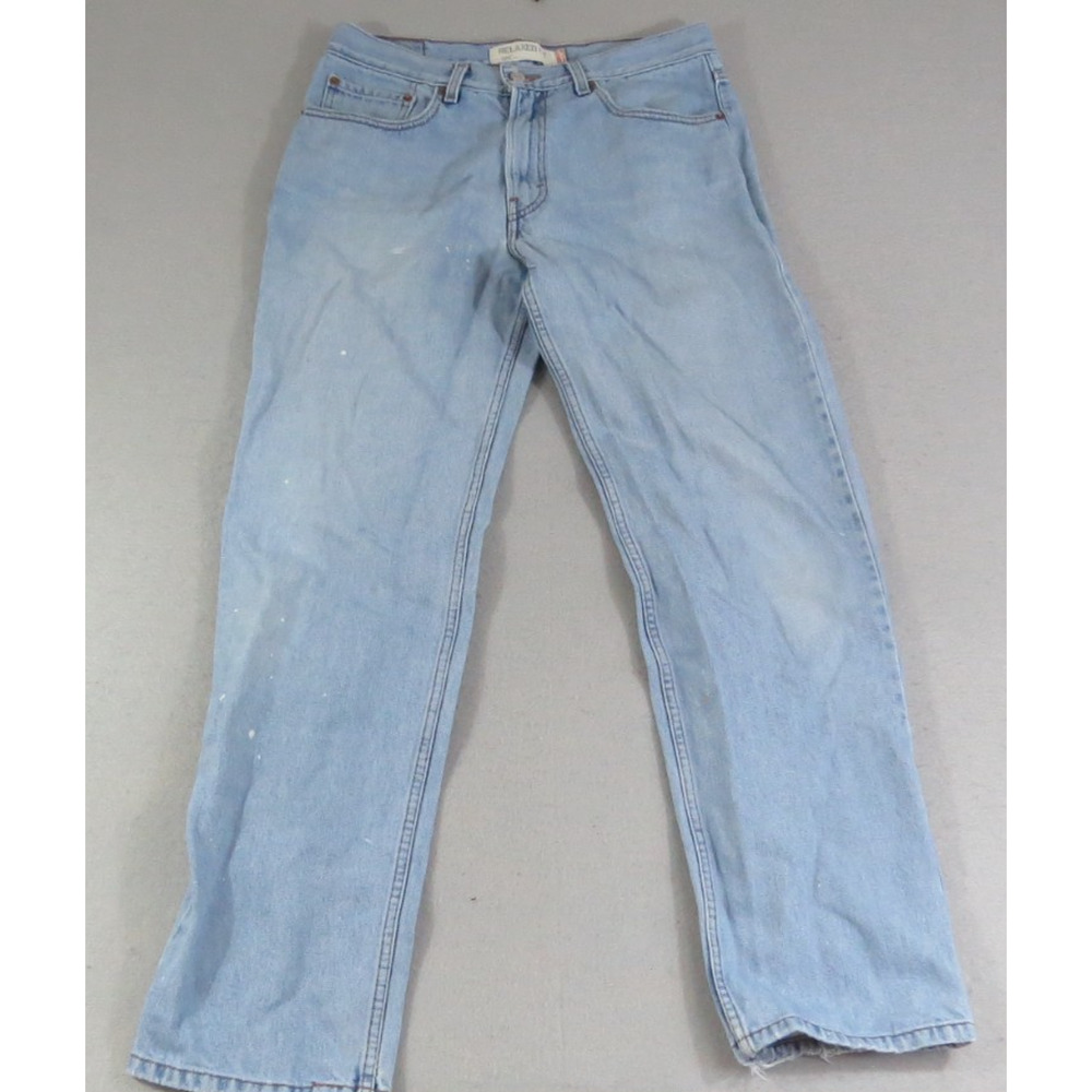 Y2K Levis 550 Relaxed Fit Jeans 33X34 Paint Splatter Distressed Grunge Denim